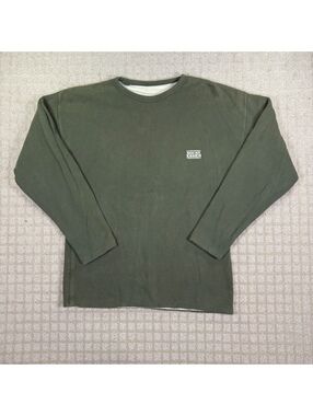 Bugle Boy Khakis Reversible Green Waffle Long Sleeve Shirt M